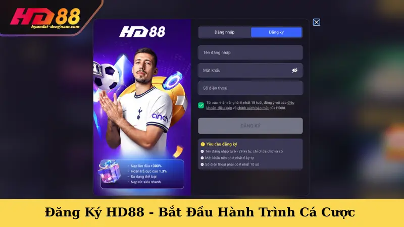 Đăng Ký HD88 - Bắt Đầu Hành Trình Cá Cược