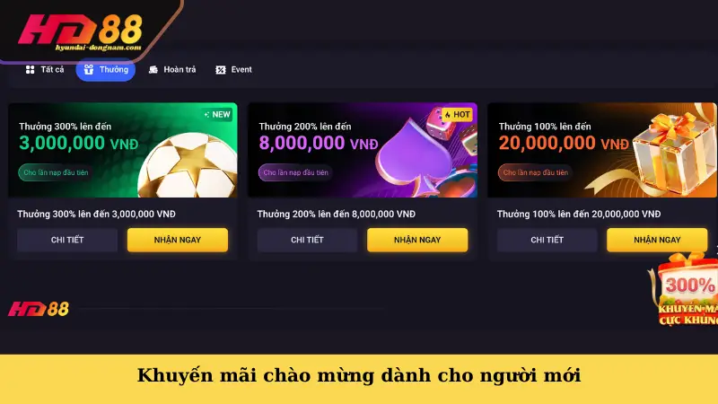 Khuyến mãi chào mừng dành cho người mới