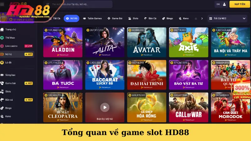 Tổng quan về game slot HD88
